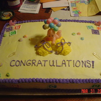 Baby Shower Cake I used a napkin ( you can see it in the background) that they were going to use at the baby shower, to choose the colors and decorations...