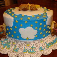 Life Is But A Dream This is a practice cake. Cake is covered in buttercream with fondant teddy bears.