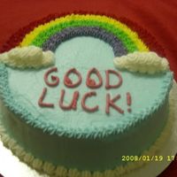 Class Cake rainbow cake i decorated in my class
