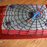 Spiderman Chocolate with BC with cotton candy flavoring. Spiderman came from Walmarts bakery. Web and spiders are BC. Made this foe grandsons...