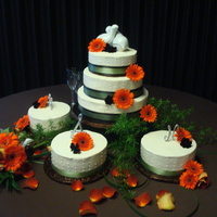 August Wedding Cake Wedding cake made for a co-workers daughter.