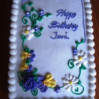 Birthday Cake All BC icing cake for co-workers birthday