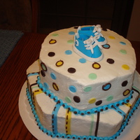 Baby Boy Shower Cake Baby boy cake with shoes
