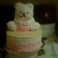 Baby Shower Bear I did this cake for a friend's daughter. Everything is edible except the rattle. I wish my colours had been brighter or my camera...