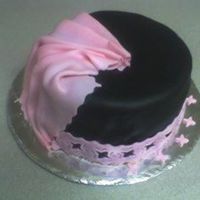 My First Fondant Cake I made this black fondant from wilton's white fondant and a WHOLE jar of black paste (don't try this at home). It was for my...