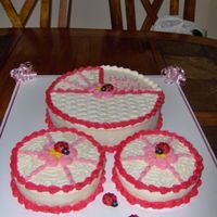 Lady Bug Baby Stroller My sister loved her baby shower cake. Yellow cake with BC icing. Lady bugs are MMF.