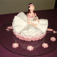 Gracious Ballerina I really loved doing this... The happiness in that 4 year old girl payed off every minute I spent doing it. It is all made of fondant.
