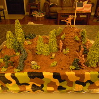 Army With Camo I found this camo idea here on CC so thanks so much for the inspiration! This cake was made for a little boy who wanted an army cake with...