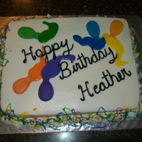 Paint Balloon Fight This cake was made for a girl who was going to fill up balloons with paint and have an all out war for her birthday! The balloons are made...