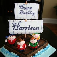 Ship Ahoy My husband and I made this cake for our son's 8th birthday party. We used the new Wilton book for the idea. We ended up using paper...