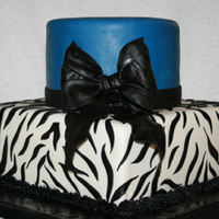 Zebra Print 9 in square and 6in round.. first zebra and first bow!
