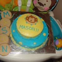 Monkey Smash Cake My nephew's smash cake. It's WAY bigger than normal smash cakes, but he's my first nephew so I went a little crazy.
