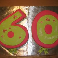 60Th Birthday Cake The "6" is a white cake with raspberry filling and the "0" is Triple Fudge Cake with Mocha Chocolate Buttercream...