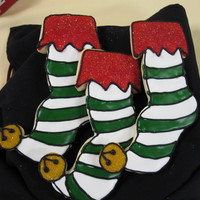 Elf Stockings RI and NSFC. The cookie cutter is from ECRANDAL. TFL