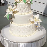50Th Wedding Anniversary Cake This is a 6, 8 & 10 inch cake, all vanilla cakes, they are filled with vanilla buttercream, mandarin orange filling, and a combination...