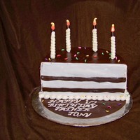 Half Birthday! this cake was made for a gentleman, a priest, who's birthday was in April, but didn't get to celebrate his birthday until October...