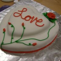 First Cake This was the cake I made for our final decorating class. Chocolate cake with fondant and buttercream decorations.