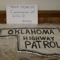 Ohp Cookie This is a sugar cookie with cookie icing that I made for my husband to take to work with him. A pretty big cookie!