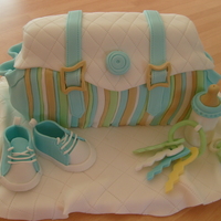 Awaiting Baby Diaper/ nappy bag chocolate cake with choc fudge filling. I have seen lots of these on CC and couldn't wait to try one. I was pretty...