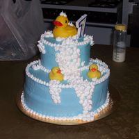 Just Ducky 1St Bday This was a quick and easy cake I made for my son's 1st birthday party. Actually this was the first cake I made after a long break. I...