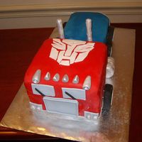 Transformer Cake optiums prime cake done for a co-workers son. It was a challenge to say the least. I am finding covering square cake hard. Still fun to...