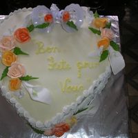 French Wedding i covered this cake in fondant and decorated with flowers made with royal icing