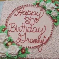 Granny Birthday My SIL asked for a "granny" cake for her grandmother-in-law's 80th birthday.