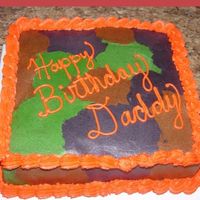 Camo Birthday Made for a cousin. First attempt at camo cake.