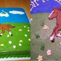 Horse Cake I made this for my two year old niece's birthday. Her birthday invitations were this exact design.