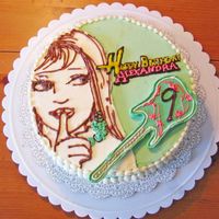 Hanna Cake I made this one for my niece's 10 years old birthday, I didn't really get time to make the Hanna right, happy got the guitar~