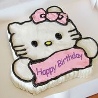 Hello Kitty~ Cake fore a little friend of my, she like hello kitty~ The best part was I finished it in couple hours, finally I am speeding up a lit~ lol...