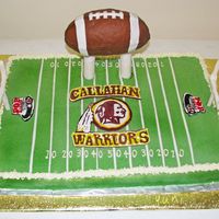 Football Cake I am not sure which category should I upload this one, it is a football cake!! Not sure about if it count as a 3d cake since I got that...