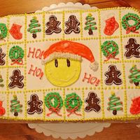 Christmas School Class Party Cake I made this cake for a school party, design with the number of student in mind so everybody had a complete piece of something~ and the big...