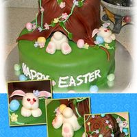 Easter Bunny Cake my try with the popular bunny cake design~ :D