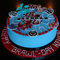 Bakugan Buttercream with handpainted gumpaste accents