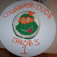 Ninja Turtle Cake For my son (my first cake ever by myself) Butter Cream icing all overdefinatly no professional but i was proud to do it my self and not buy...