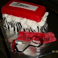 Red And Zebra Print Shoebox 