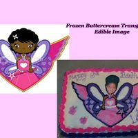 Angel Photo Cake customer had a picture of an angel her daughter liked, but wanted her daughter's face on it instead of the angel's face