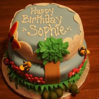 My Favorite Bday Cake!! Well, one of them anyway. This was done for my soon-to-be niece, who loves anything that crawls! Frosted with bc, covered with fondant, and...