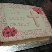 Baptism Cake Cake that I made for my daughter's baptism from an idea I found in the gallery.