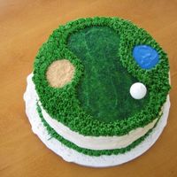Golf Cake Cherry chip cake with cream cheese frosting. I was just going to do a layer cake but decided at the last minute to make a golf course. The...