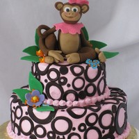Monkey Cake the Monkey is made of fondant.