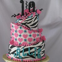 Topsy Turvy 3-tiered topsy turvy buttercream with fondant decorations