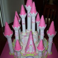 Castle Cake Used the Wilton castle set. It was a learning process and I will definitely do things different next time. All bc. The cones/tops were...