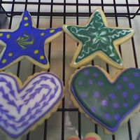 Hearts And Stars Butter cookies with Toba's glace.