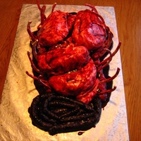 Thorasic All organs made from cake and covered in fondant. Ribs and spinal column are made from gumpaste.