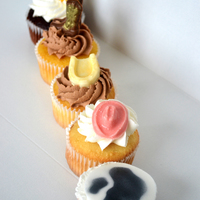 Western Themed Cupcakes Western Themed Cupcakes - Cows, Hats, Horseshoes, Boots, Stars