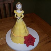 Belle From Beauty And The Beast My daughter's 3rd birthday cake, Belle. Ill be the first one to say it, get that girl a big mac and a sun tan. She was extreemly...