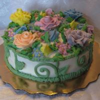 Garden Cake WASC with BCA toothbrush holder was the inspiration for this cake!!!!
