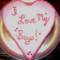 Valentines Cake valentines cake for some hungry boys..nothing fancy cause they are just going to destroy it fast..